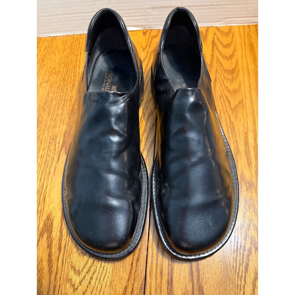 Donald J Pliner Mens UWAIT I20 Black Leather Slip On Lug Sole Loafers 11.5 M